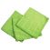 Салфетки из МИКРОФИБРЫ универсальные 40х40 см, КОМПЛЕКТ 3 шт., КЛЕТКА, зеленые, 220 г/м2, ЛЮБАША, 603948