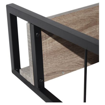 Стеллаж на металлокаркасе BRABIX "LOFT SH-003", 600х350х1500 мм, 5 полок, цвет дуб антик, 641235