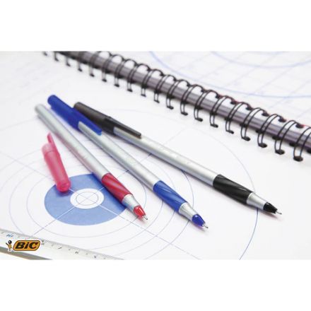 Ручка шариковая с грипом BIC "Round Stic Exact", СИНЯЯ, корпус серый, узел 0,7 мм, линия письма 0,28 мм, 918543 Ручка шариковая с грипом BIC "Round Stic Exact", СИНЯЯ, корпус серый, узел 0,7 мм, линия письма 0,28 мм, 918543