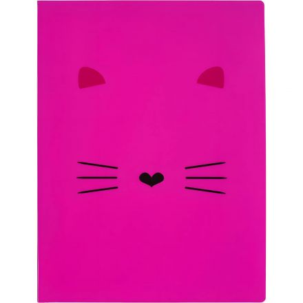Скоросшиватель пластиковый A4 Комус Класс Kitty розовая