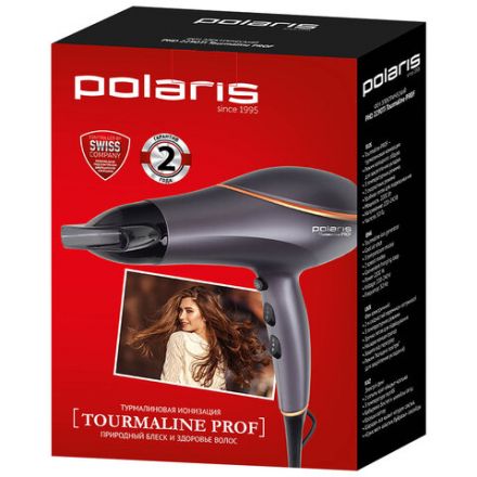 Фен POLARIS PHD 2290Ti Tourmaline, 2200 Вт, 2 скорости, 3 температурных режима, графитовый, 49824 Фен POLARIS PHD 2290Ti Tourmaline, 2200 Вт, 2 скорости, 3 температурных режима, графитовый, 49824
