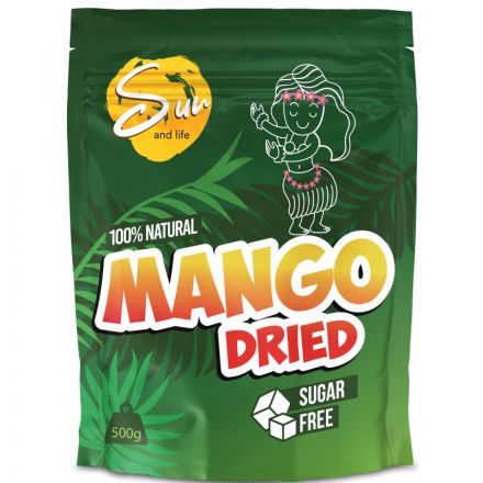 Манго  Sun and Life плоды сушеные, 500г