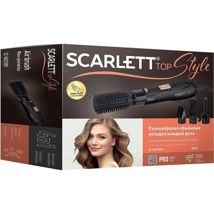 Фен-щетка Scarlett Top Style SC-HAS73I09 (800 Вт, Черный с золотом) Фен-щетка Scarlett Top Style SC-HAS73I09 (800 Вт, Черный с золотом)