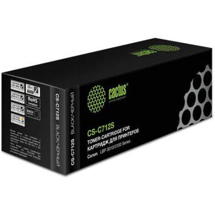 Картридж лазерный CACTUS (CS-C712S) для CANON LBP-3010/3100, ресурс 1500 страниц Картридж лазерный CACTUS (CS-C712S) для CANON LBP-3010/3100, ресурс 1500 страниц