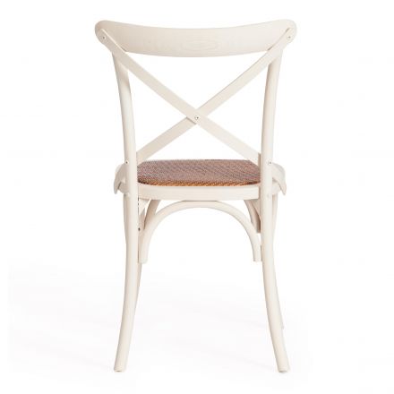 Стул CROSS (mod.CB2001) дерево вяз, 49.5*53.5*87, Белый (butter white)