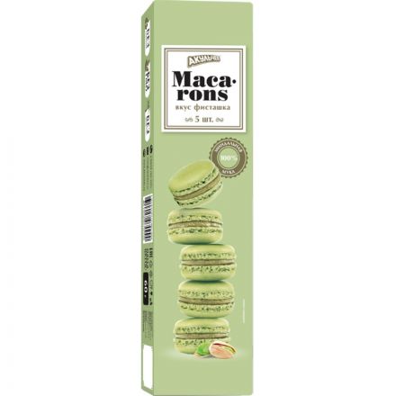 Пирожное миндальное Макарон Акульчев со вкусом фисташки 60г Пирожное миндальное Макарон Акульчев со вкусом фисташки 60г