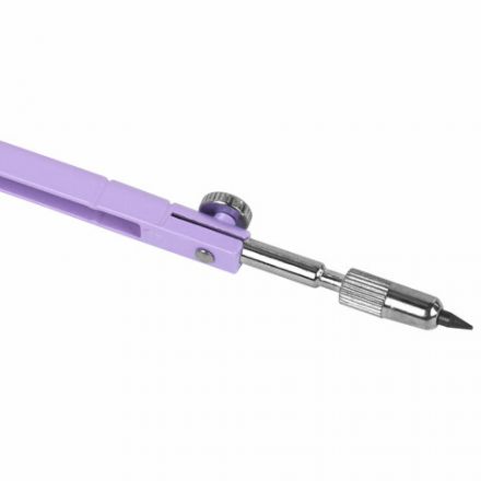 Циркуль BRAUBERG GEOMETRY, 120 мм, пастельно-фиолетовый цвет, защитный колпачок, пластиковый пенал, 210698 Циркуль BRAUBERG GEOMETRY, 120 мм, пастельно-фиолетовый цвет, защитный колпачок, пластиковый пенал, 210698