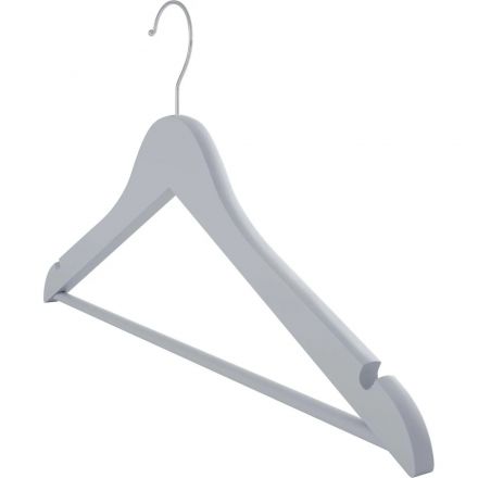 Вешалка-плечики DF_CLH-232 дерево/металл, 10шт/уп L-445мм, р.52-54, серый