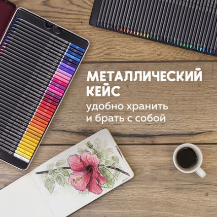 Карандаши цветные художественные BRAUBERG ART PREMIERE, НАБОР 72 цвета, 4 мм, металл кейс, 181693 Карандаши цветные художественные BRAUBERG ART PREMIERE, НАБОР 72 цвета, 4 мм, металл кейс, 181693