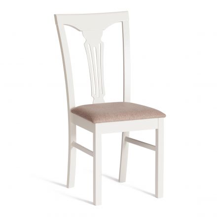 Стул - Гермес/ Hermes дерево гевея, 43х49х94см, Ivory white, ткань серая (TM-164)