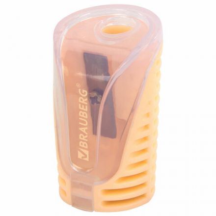 Точилка с контейнером BRAUBERG "CELL PASTEL", пастельные цвета ассорти, 272503 Точилка с контейнером BRAUBERG "CELL PASTEL", пастельные цвета ассорти, 272503