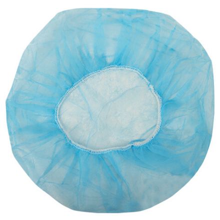 Шапочка-берет голубая, КОМПЛЕКТ 100 шт., спанбонд 14 г/м2, KLEVER Шапочка-берет голубая, КОМПЛЕКТ 100 шт., спанбонд 14 г/м2, KLEVER