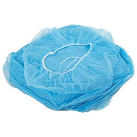 Шапочка-берет голубая, КОМПЛЕКТ 100 шт., спанбонд 14 г/м2, KLEVER Шапочка-берет голубая, КОМПЛЕКТ 100 шт., спанбонд 14 г/м2, KLEVER