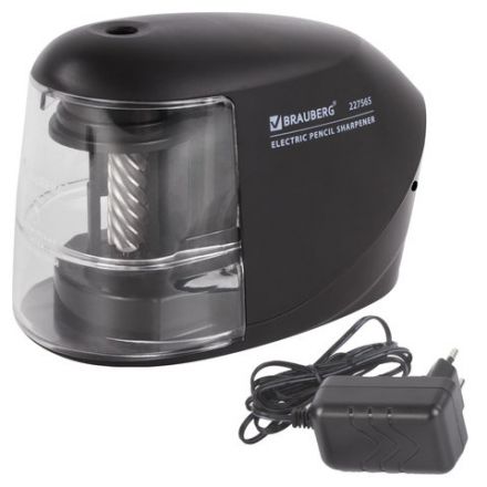 Точилка электрическая BRAUBERG "ORIGINAL", питание 220 В/4 батарейки АА, фрезерный механизм, 227565 Точилка электрическая BRAUBERG "ORIGINAL", питание 220 В/4 батарейки АА, фрезерный механизм, 227565