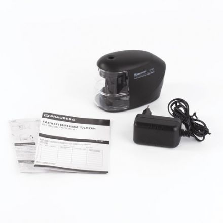 Точилка электрическая BRAUBERG "ORIGINAL", питание 220 В/4 батарейки АА, фрезерный механизм, 227565 Точилка электрическая BRAUBERG "ORIGINAL", питание 220 В/4 батарейки АА, фрезерный механизм, 227565