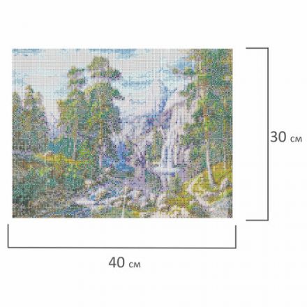Картина стразами (алмазная мозаика), 30х40 см, ОСТРОВ СОКРОВИЩ "Водопад", без подрамника, 663857 Картина стразами (алмазная мозаика), 30х40 см, ОСТРОВ СОКРОВИЩ "Водопад", без подрамника, 663857