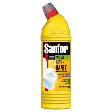Средство для туалета Sanfor WC "Lemon Fresh", гель, 750мл