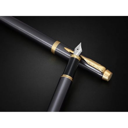 Ручка перьевая Parker IM Grey GT 0,8 мм, синий, подарочная коробка, 2213776 Ручка перьевая Parker IM Grey GT 0,8 мм, синий, подарочная коробка, 2213776