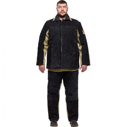 Костюм сварщика брезент+спилок утепл. кур/бр (мод. КС21ПР) (56-58) 182-188 Костюм сварщика брезент+спилок утепл. кур/бр (мод. КС21ПР) (56-58) 182-188