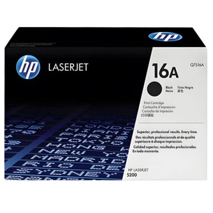Картридж лазерный HP (Q7516A) LaserJet 5200, №16A, оригинальный, ресурс 12000 страниц Картридж лазерный HP (Q7516A) LaserJet 5200, №16A, оригинальный, ресурс 12000 страниц