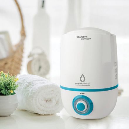 Увлажнитель воздуха SCARLETT SC-AH986M16, объем бака 2,3 л, 23 Вт, арома-контейнер, белый Увлажнитель воздуха SCARLETT SC-AH986M16, объем бака 2,3 л, 23 Вт, арома-контейнер, белый