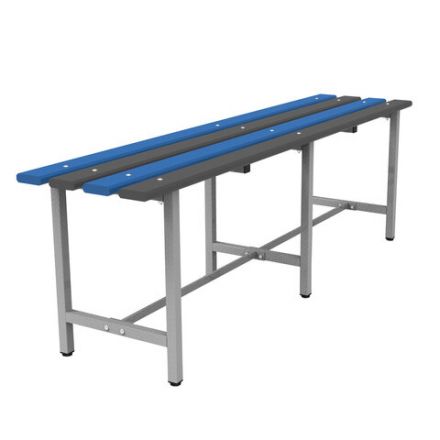 Скамья пластиковая влагостойкая на металлокаркасе "СТ 3П", 1500х350х460 мм, регулируемые опоры, каркас металлический серый, сиденье пластик Скамья пластиковая влагостойкая на металлокаркасе "СТ 3П", 1500х350х460 мм, регулируемые опоры, каркас металлический серый, сиденье пластик