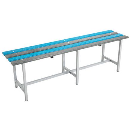 Скамья пластиковая влагостойкая на металлокаркасе "СТ 3П", 1500х350х460 мм, регулируемые опоры, каркас металлический серый, сиденье пластик Скамья пластиковая влагостойкая на металлокаркасе "СТ 3П", 1500х350х460 мм, регулируемые опоры, каркас металлический серый, сиденье пластик