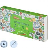 Пластилин №1 School Отличник набор 6цв 120г со стеком