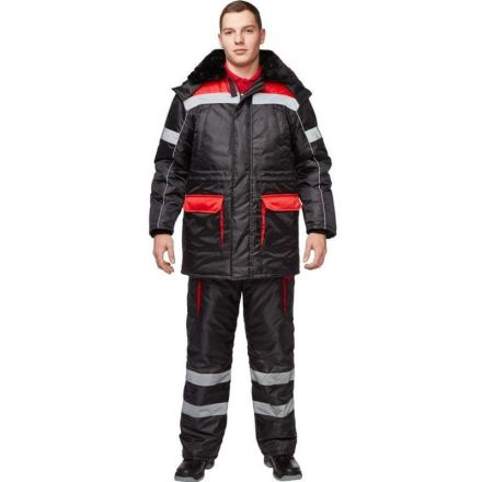 Костюм рабочий зимний з26-КПК черн/красн (р.52-54) 170-176 Костюм рабочий зимний з26-КПК черн/красн (р.52-54) 170-176