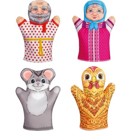 Игровой набор Домашний кукольный театр Курочка Ряба(4 куклы-перч),03643 Игровой набор Домашний кукольный театр Курочка Ряба(4 куклы-перч),03643