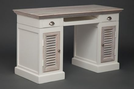 Стол письменный Secret de Maison Ривьера/Riviera (мод. 2325) массив манго, 80х130х60см, античный белый/белый