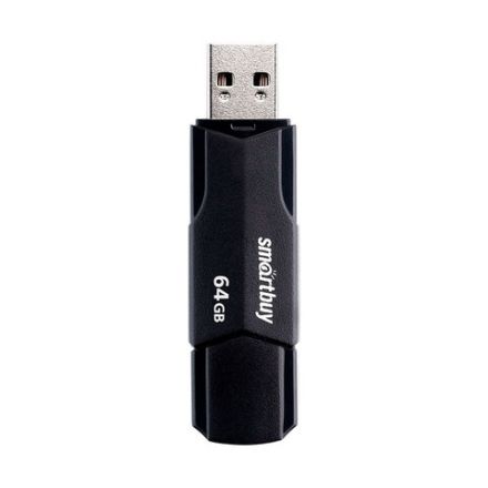 Флеш-диск 64 GB SMARTBUY Clue, USB 2.0, черный, SB64GBCLU-K Флеш-диск 64 GB SMARTBUY Clue, USB 2.0, черный, SB64GBCLU-K
