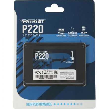 SSD накопитель Patriot P220 1ТБ, 2.5, SATA (P220S1TB25) SSD накопитель Patriot P220 1ТБ, 2.5, SATA (P220S1TB25)