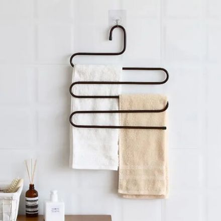 Вешалка для брюк и одежды "ЗМЕЙКА", 5 секций, размер 34х36 см, белая, BRABIX, 608465 Вешалка для брюк и одежды "ЗМЕЙКА", 5 секций, размер 34х36 см, белая, BRABIX, 608465