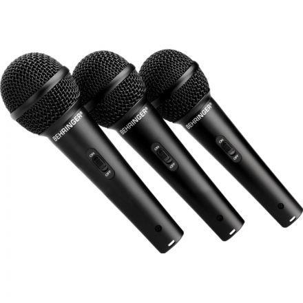 Микрофон Behringer XM1800S, набор из 3-х динамических микрофонов в кейсе Микрофон Behringer XM1800S, набор из 3-х динамических микрофонов в кейсе