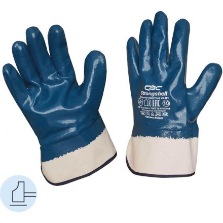 Перчатки защитные STRONGSHELL полное нитриловое покрытие крага р.10 Перчатки защитные STRONGSHELL полное нитриловое покрытие крага р.10