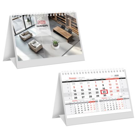 Календарь-домик настольный, 160*105 мм BG "Business", на гребне, 2026г.