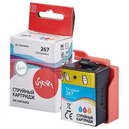 Картридж струйный Sakura C13T26704010 267 Colour пиг.цв.для Epson WF-100W Картридж струйный Sakura C13T26704010 267 Colour пиг.цв.для Epson WF-100W