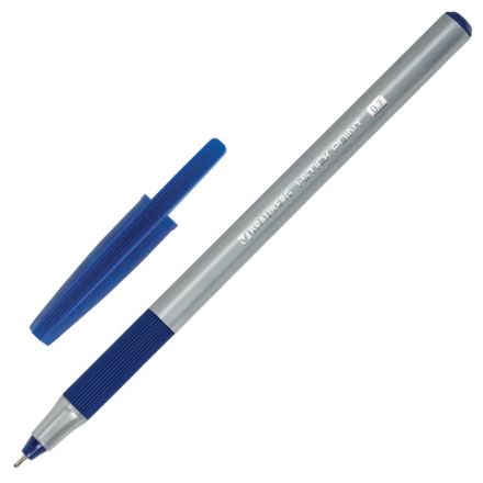 Ручка шариковая с грипом BRAUBERG "i-STICK POINT", СИНЯЯ, корпус серый, игольчатый узел 0,7 мм, линия письма 0,35 мм, 144021 Ручка шариковая с грипом BRAUBERG "i-STICK POINT", СИНЯЯ, корпус серый, игольчатый узел 0,7 мм, линия письма 0,35 мм, 144021