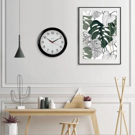 Часы настенные TROYKATIME (TROYKA) 11100112, круг, белые, черная рамка, 29х29х3,5 см Часы настенные TROYKATIME (TROYKA) 11100112, круг, белые, черная рамка, 29х29х3,5 см