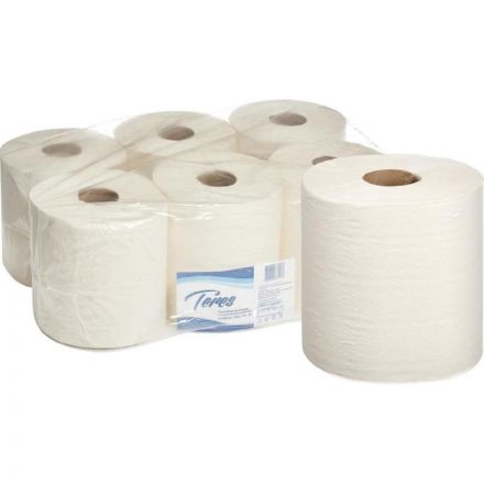Полотенца бумажные в рулонах Терес Комфорт Макси 1-слойные 6 рулонов по 270 метров (артикул производителя Т-0150)