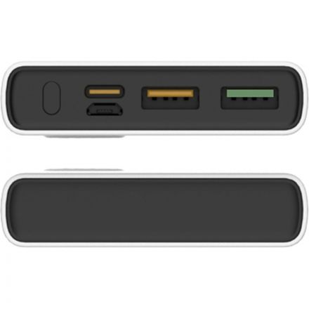 Внешний аккумулятор PERO PB05 10000 mAh,Li-Pol,output USB-C + 2USB-A,белый