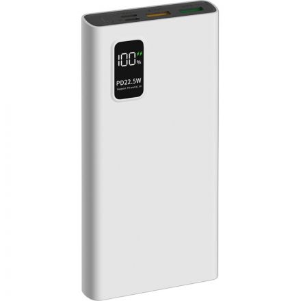 Внешний аккумулятор PERO PB05 10000 mAh,Li-Pol,output USB-C + 2USB-A,белый