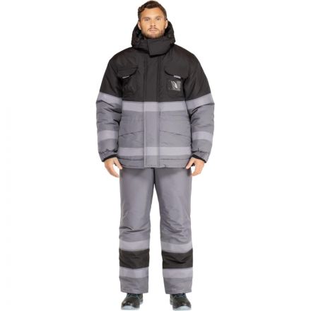 Костюм рабочий зимний мужской з50-КПК СОП сер/черн р.48-50/170-176 Костюм рабочий зимний мужской з50-КПК СОП сер/черн р.48-50/170-176