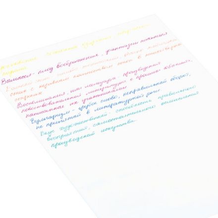 Ручки гелевые ЮНЛАНДИЯ, НАБОР 6 ЦВЕТОВ, МЕТАЛЛИК, с печатью, узел 0,7 мм, линия письма 0,5 мм, 142801