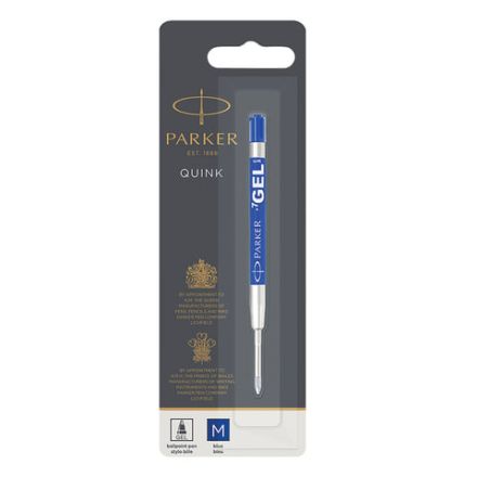 Стержень гелевый PARKER "Quink Gel", металлический, 98 мм, узел 0,7 мм, блистер, синий, 1950346 Стержень гелевый PARKER "Quink Gel", металлический, 98 мм, узел 0,7 мм, блистер, синий, 1950346