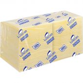 Салфетки бумажные Luscan Profi Pack 1-слойные 24х24 пастель желтые 400 штук в упаковке