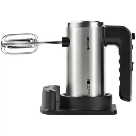 Миксер Timberk T-HM40S49, 550Вт, 5 режимов, подставка, серебристый Миксер Timberk T-HM40S49, 550Вт, 5 режимов, подставка, серебристый