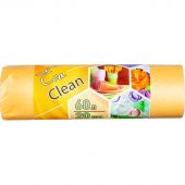 Мешки для мусора ПНД 60л 10мкм 20шт/рул желтый 58х68см Мешки для мусора ПНД 60л 10мкм 20шт/рул желтый 58х68см