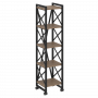 Loft Стеллаж на колесных опорах-5 полок VR.L-MST.K-5.4 Дуб аризона/Чёрный металл 400*400*1704